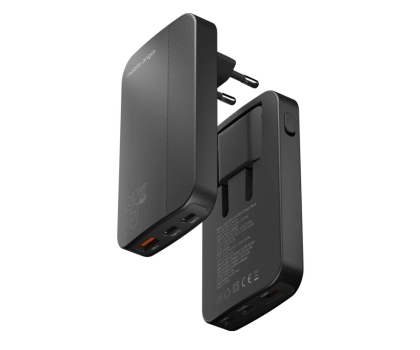 Ładowarka i akumulator Mobile Origin 65W GaN III Slim Charger dual USB-C single USB-A black GAN-65W-SLM-BLK